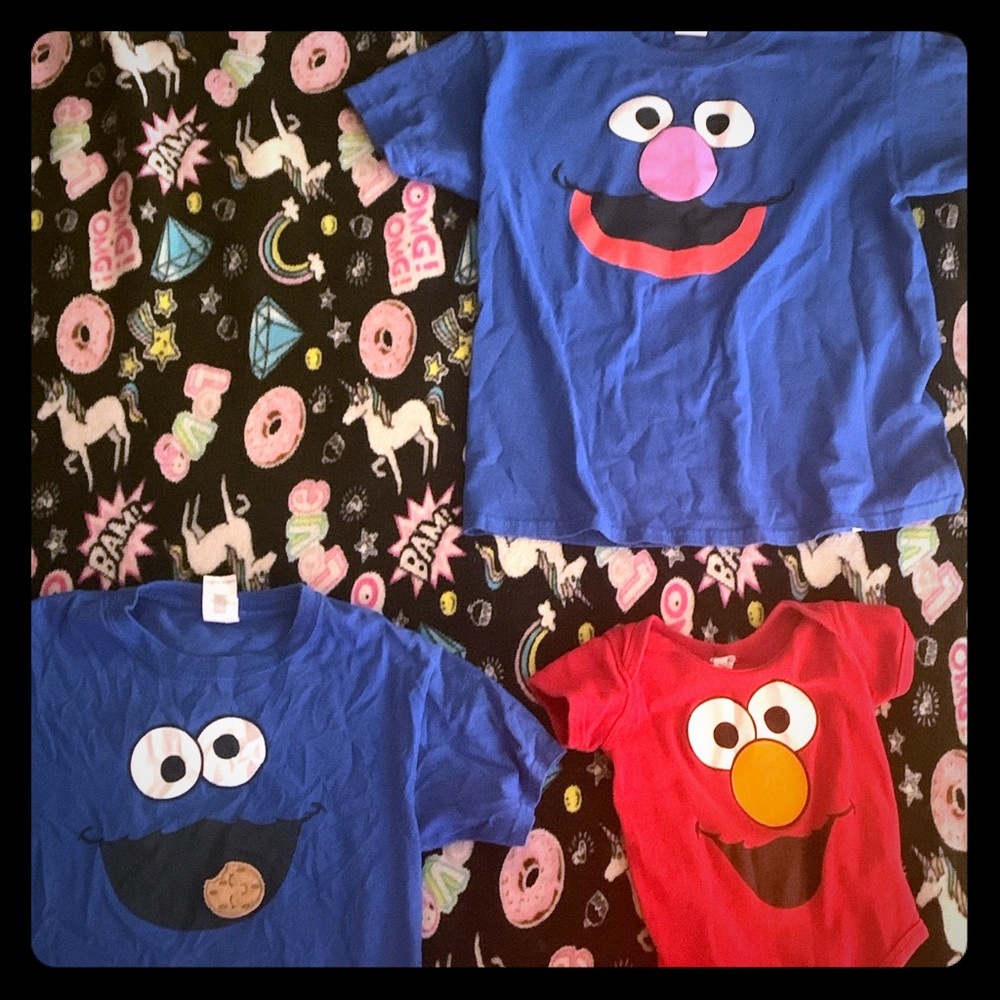 Lot of Sesame Street tees & Dorothy fish tutu ❤️💙